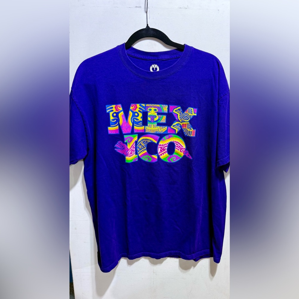 Vibrant Purple tropical Relax Mexico T-Shirt Size-XL